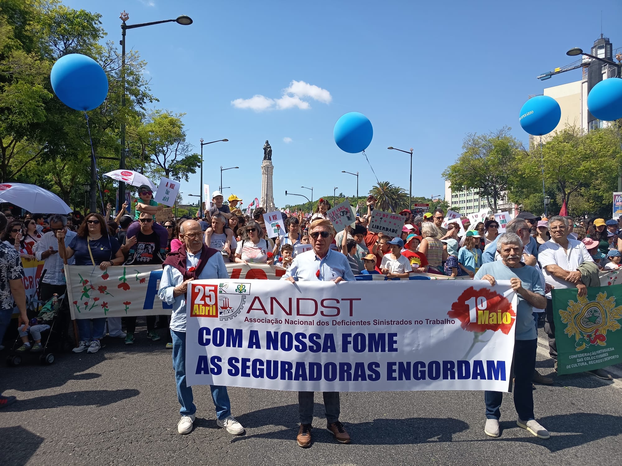 ANDST, nas comemorações do 25 abril, Porto, Coimbra e Lisboa