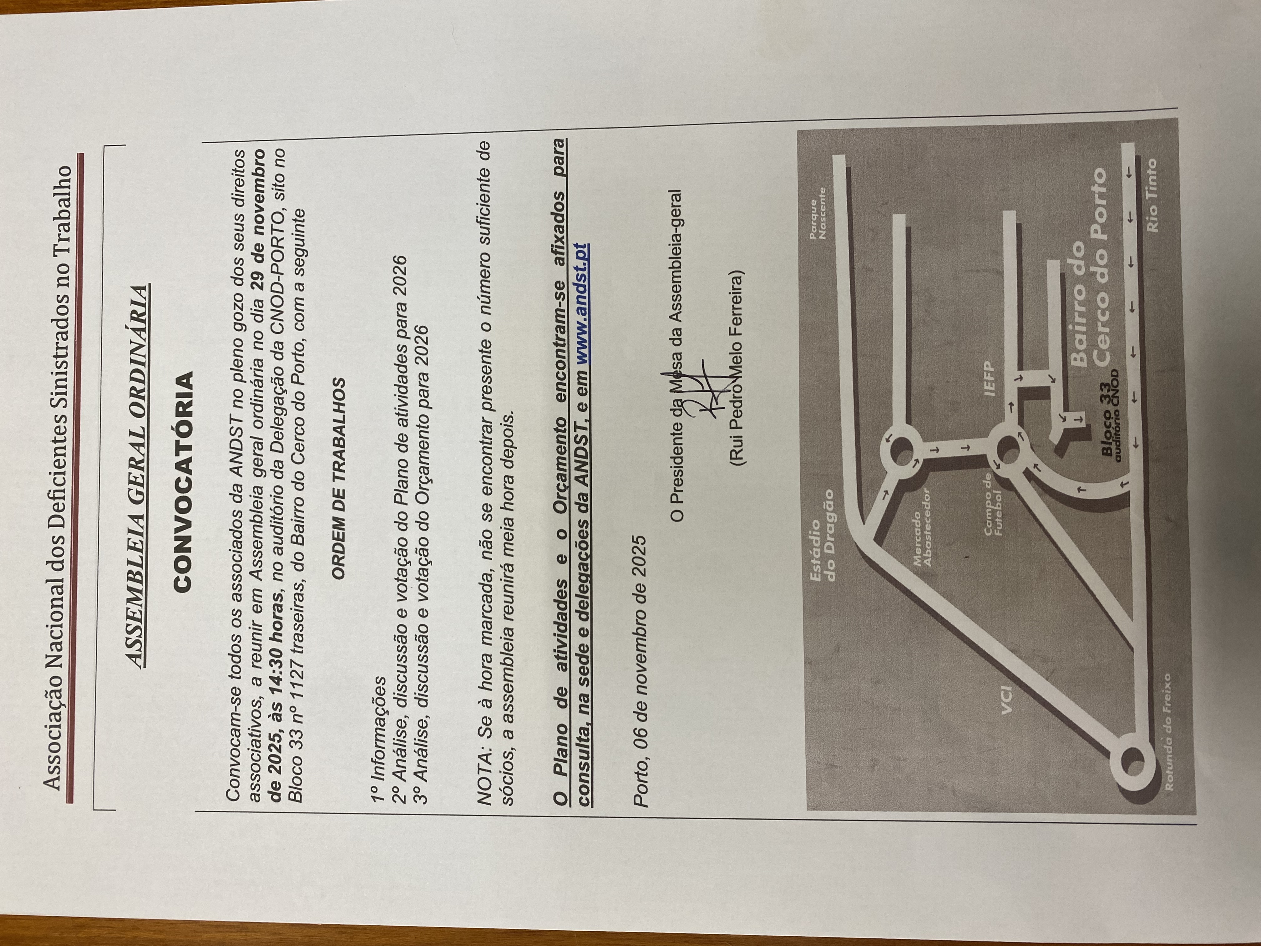 Convocatória Assembleia Geral